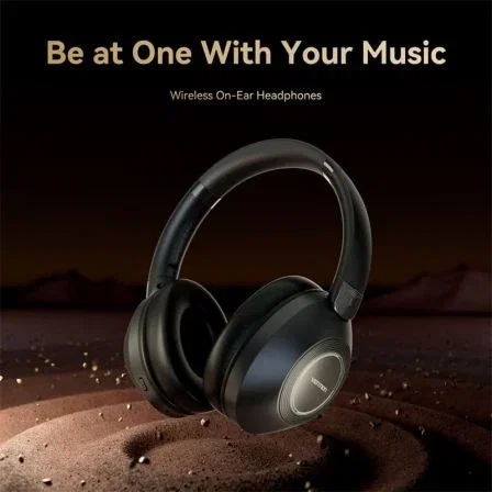 Vention NBBB0 Auriculares Inalámbricos SoundMate S11 Negros Bluetooth 5.3 con Micrófono y Batería de 20 Horas